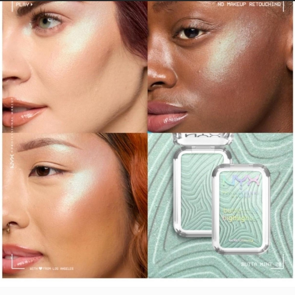 NYX Buttermelt Highlighter Set in Pink/Mint ✨ 🆕 - Picture 6 of 10
